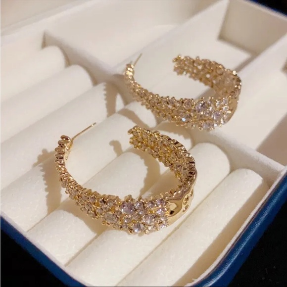 Gold Filled CZ Earrings - Picture 2 of 4